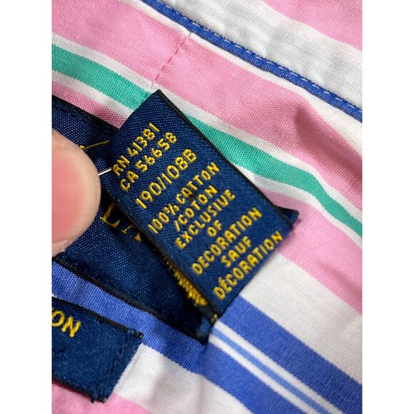 Ralph Lauren SKU 7541 Multicolor Striped Dress Shirt Size XXL - Picture 11 of 13